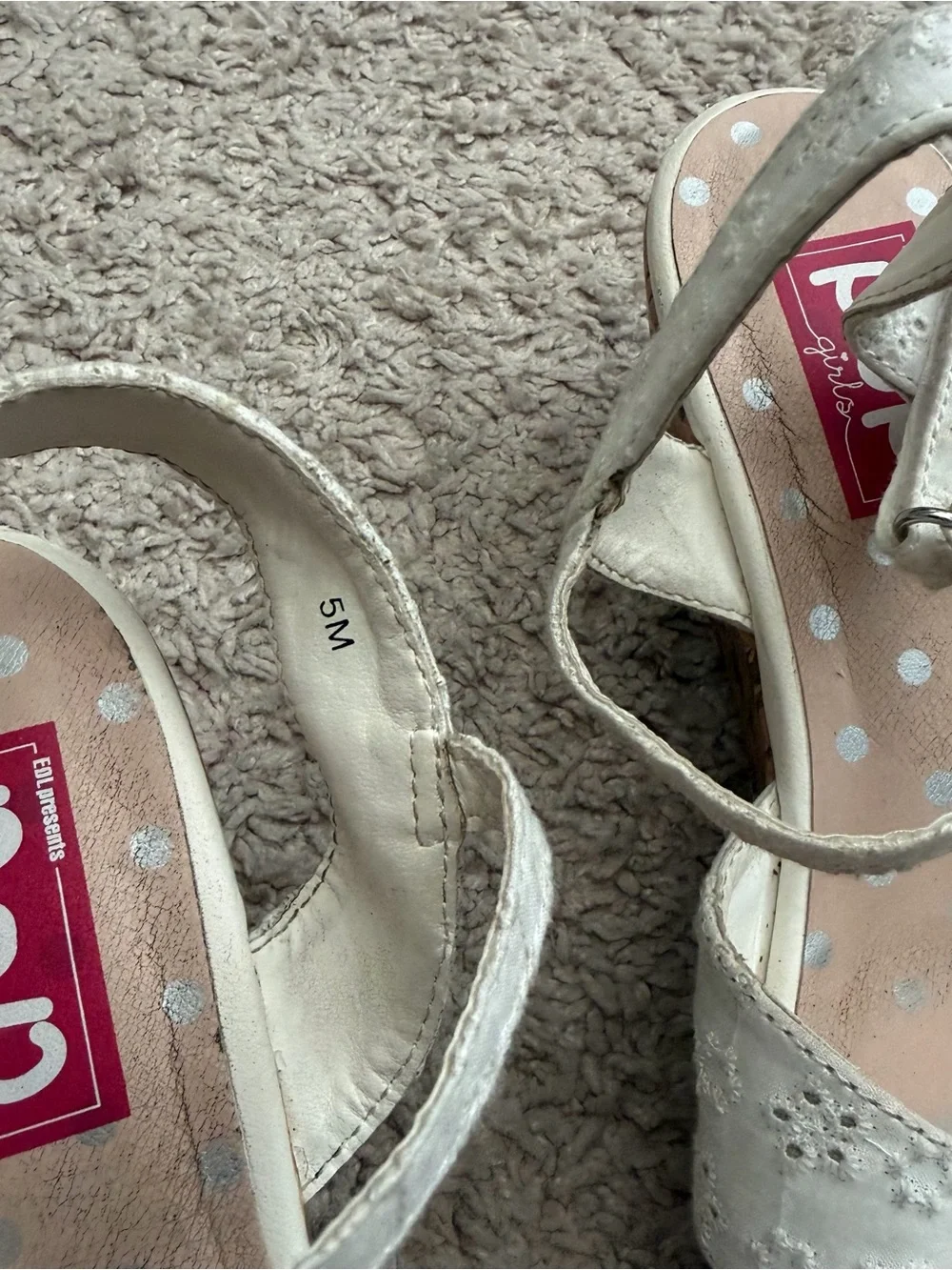 pop White Bow Dress Wedges for Kids